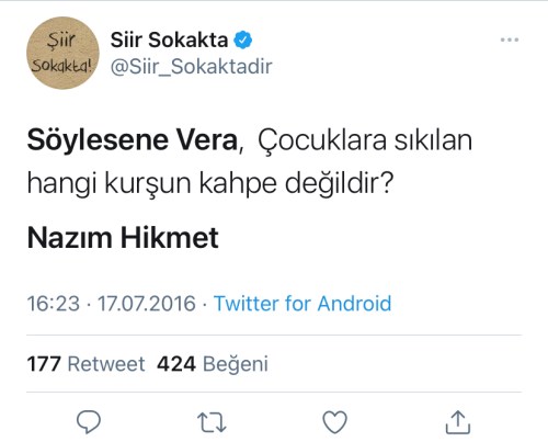 Söylesene Vera Çocuklara Sıkılan Hangi Kurşun Kahpece Değildir