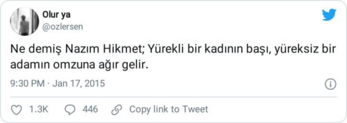 nazım hikmet yürekli kadının başı