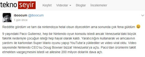 nintendo mario oyun tehdidi