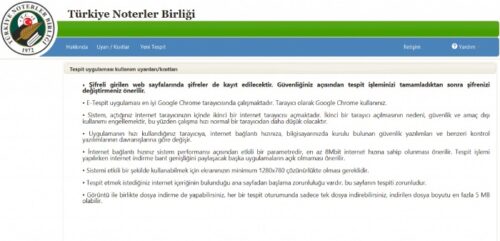 noter e-tespit arşiv