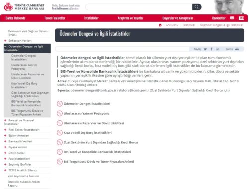 Ödemeler Dengesi ve İlgili İstatistikler