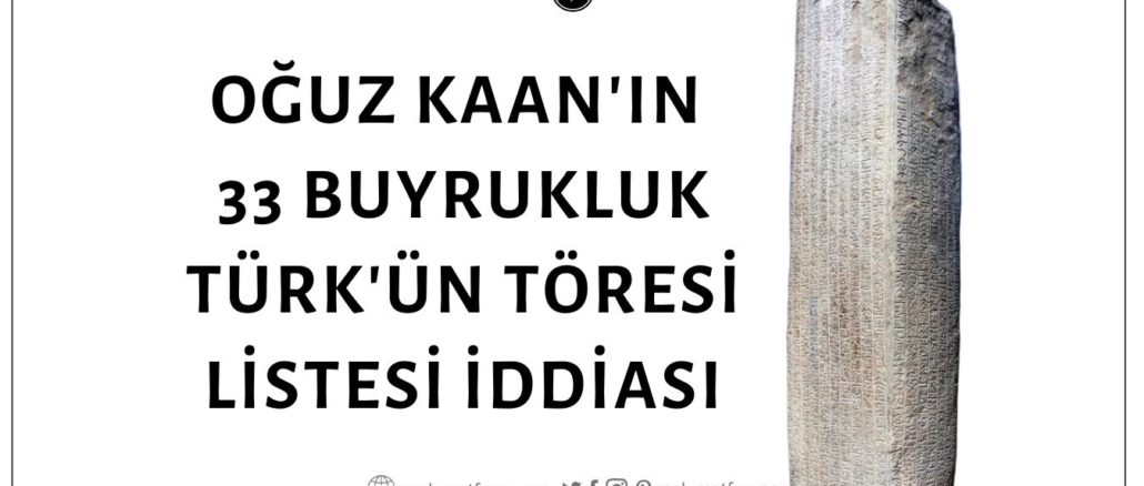 Paylaşılan Oğuz Kağan'ın 33 Maddelik Türk Töresi Buyruğu Listesi Sonradan Uydurulmuştur