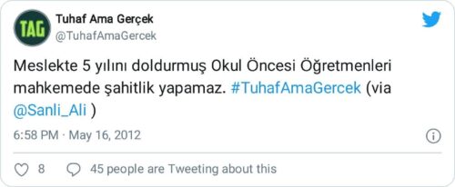 okul öncesi öğretmen mahkemede şahitlik