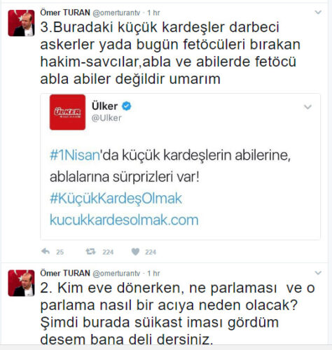 ömer turan ülker reklamı tepkisi