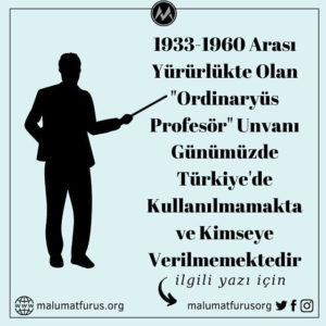 Ordinaryüs Profesör unvanı