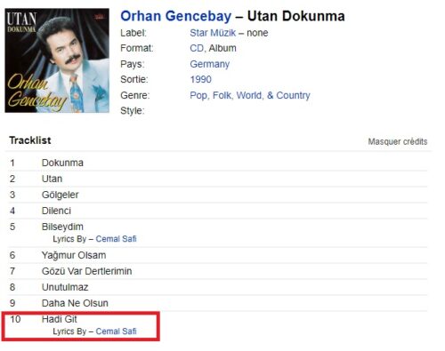 orhan gencebay utan dokunma