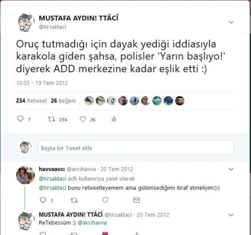 oruc tutmadigi icin dayak yedigi iddiasiyla karakola