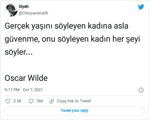 oscar wilde gercek yasini soyleyen kadin