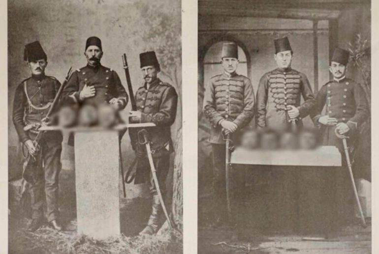 osmanlı askerleri kesik baş fotoğrafı