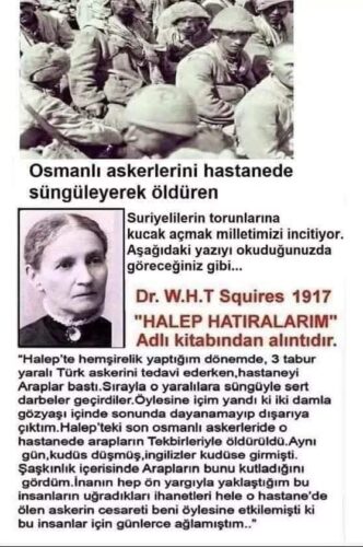 Osmanlı askerlerini hastanede süngüleyerek öldüren Suriyeliler