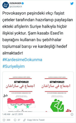 özgürder suriyeli mitingi