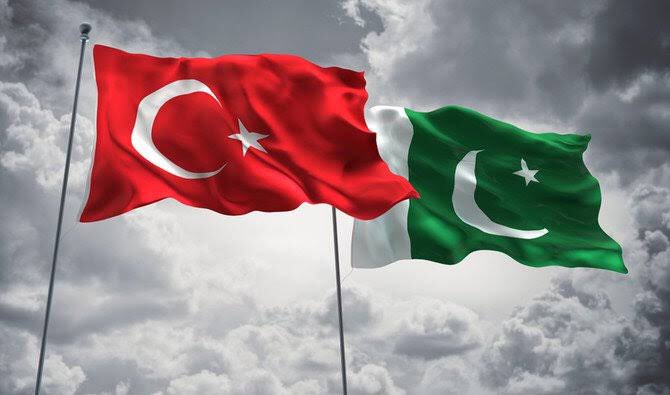 Türkiye ve Pakistan bayrakları