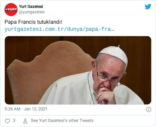 papa francis tutuklandı haberi