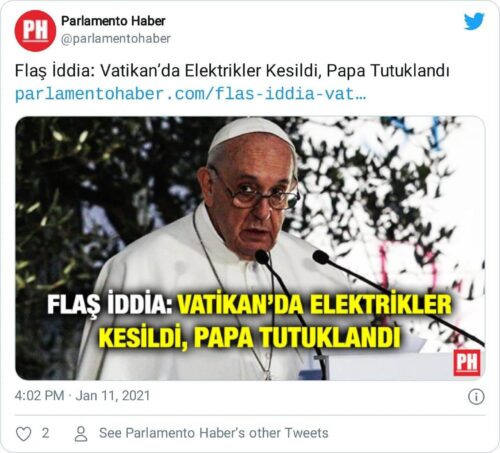 papa tutuklandı haberi