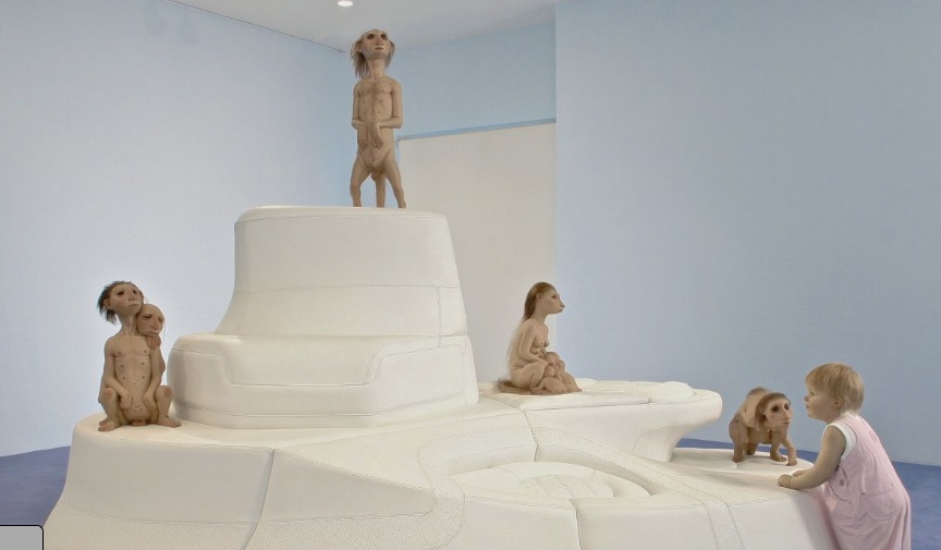 Patricia Piccinini'nin "Leather Landscape" Adlı Çalışmasının Sergilendiği Alandan Bir Fotoğraf