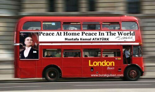 peace at home peace in the world london bus