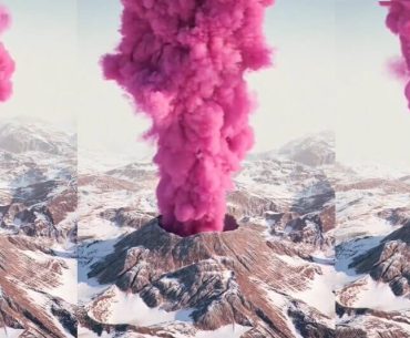 pembe volkan animasyonu