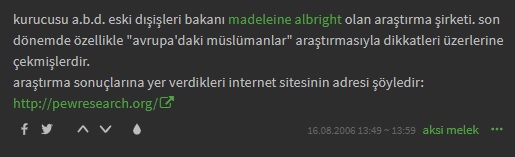 Pew Araştırma Merkezi madeleine albright