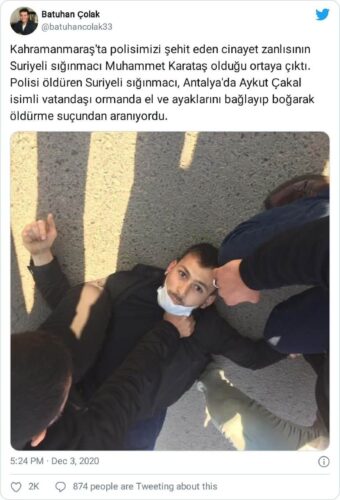 polisi öldüren suriyeli sığınmacı