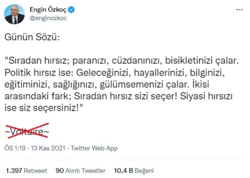 politik hirsiz geleceginizi hayallerinizi calar