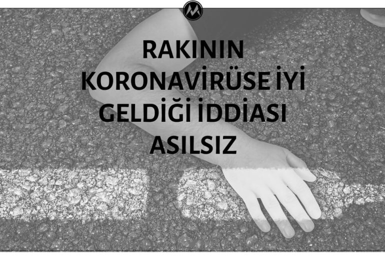 Rakının koronavirüse iyi geldiği iddiasını içeren sahte gazete küpürü bir uygulama vasıtasıyla oluşturulmuştur.