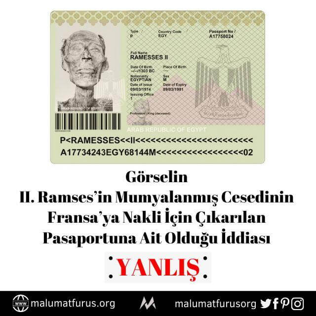 ramsesin mumyasının pasaportu