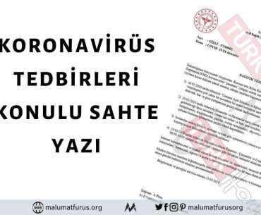 Sosyal Medyada ve İletişim Platformlarında Paylaşılan Koronavirüs Salgınına Karşı Tedbirleri Aktaran Yazı Sağlık Bakanlığı'na Ait Değil
