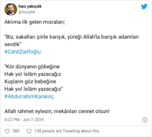 Sakalları Şiirle Karışık Yüreği Allah İle Barışık Adamları Sevdik