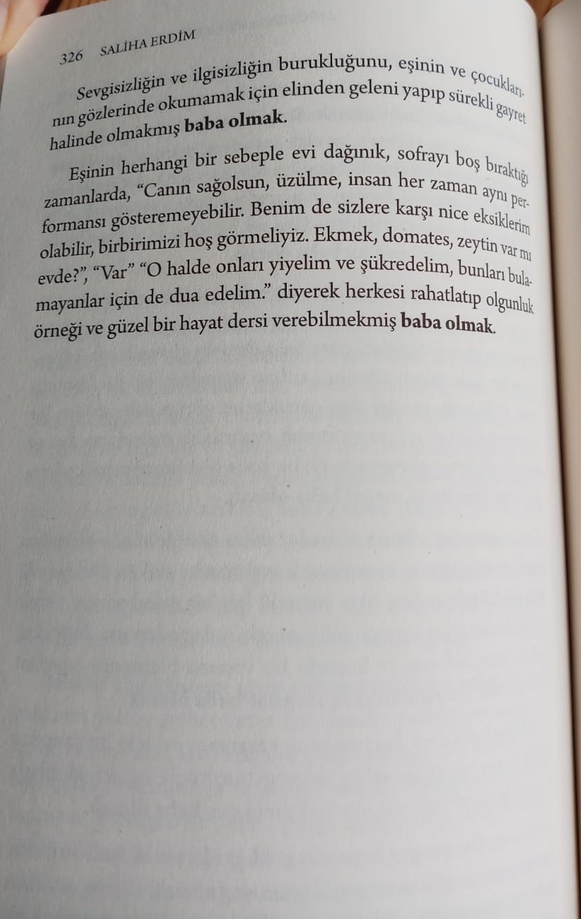 Saliha Erdim'in "Anne-Baba ve Aile Olma Sanatı" adlı kitabı sf. 326