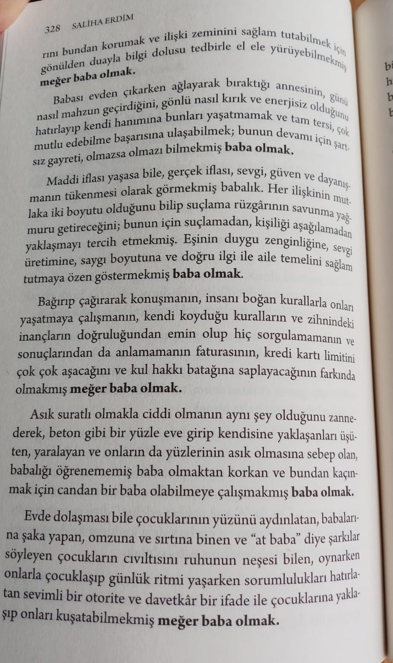 Saliha Erdim'in "Anne-Baba ve Aile Olma Sanatı" adlı kitabı sf. 328