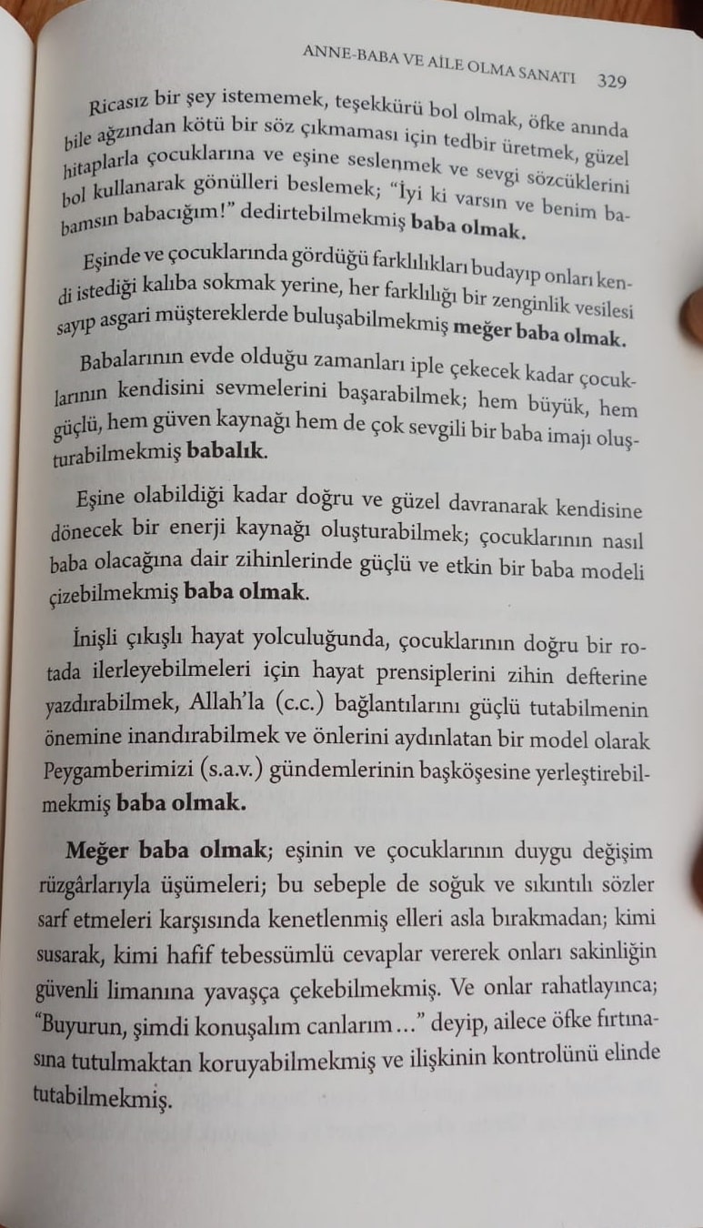 Saliha Erdim'in "Anne-Baba ve Aile Olma Sanatı" adlı kitabı sf. 329