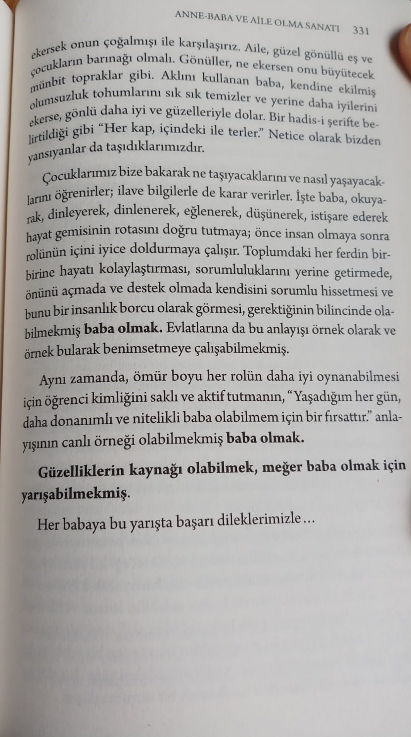 Saliha Erdim'in "Anne-Baba ve Aile Olma Sanatı" adlı kitabı sf. 331