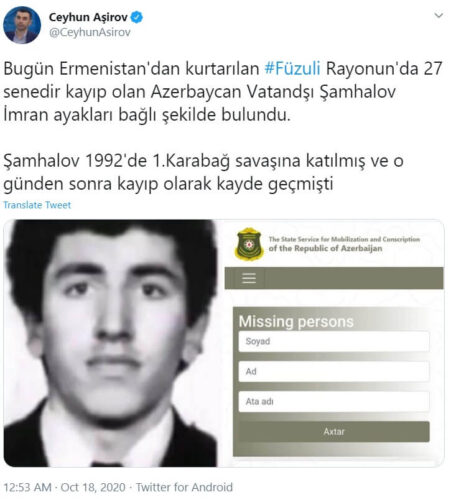 ceyhun aşirov tweet