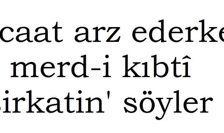 "Şecaat Arz Ederken Merd-i Kıptî Sirkatin Söyler"