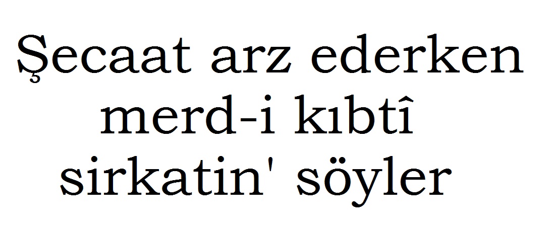 "Şecaat Arz Ederken Merd-i Kıptî Sirkatin Söyler"