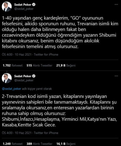 sedat peker trevanian