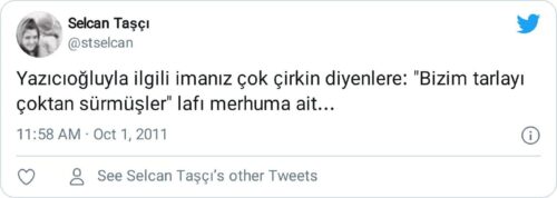 bizim tarlayı çoktan sürmüşler