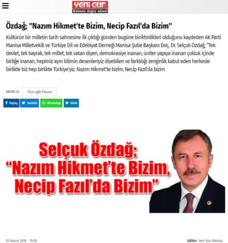 selçuk özdağ nazım bizim