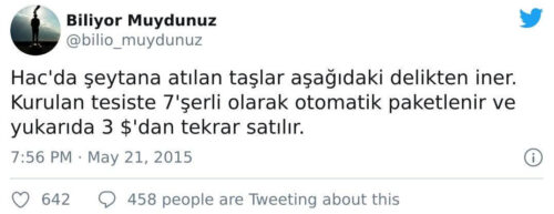 hacda taş satıldığı