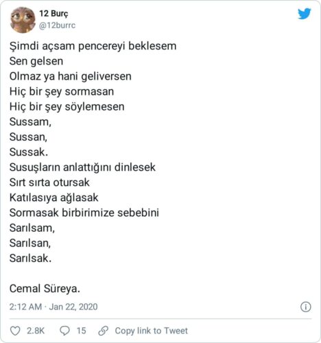 şimdi açsam pencereyi beklesem