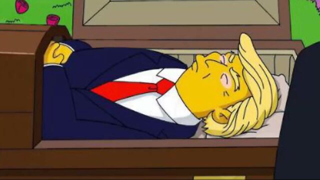Simpsons'ın Donald Trump'ın Öleceğini Tahmin Ettiği İddiasıyla Paylaşılan Diziden Bir Kare