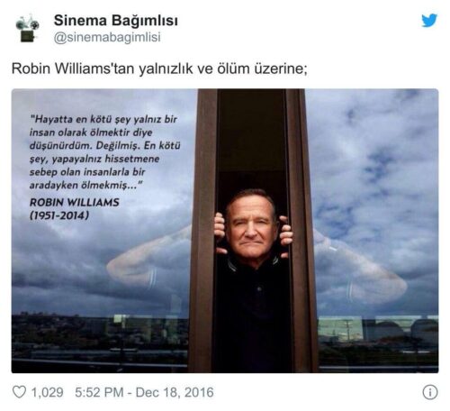 Robin Williams yalnızlık ölüm