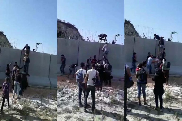 sınır güvenlik duvarını aşanlar