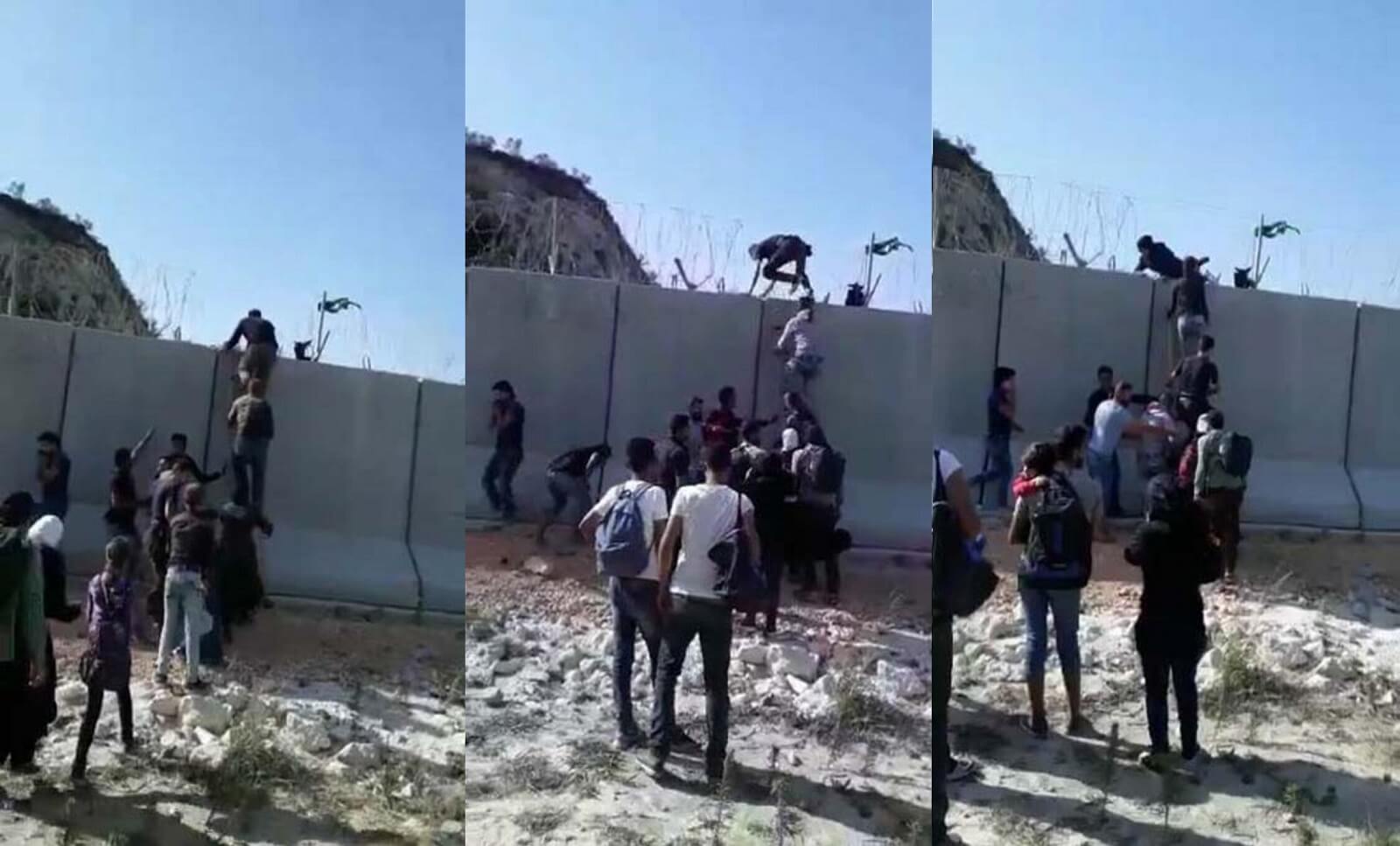 Videoda Sınırdaki Güvenlik Duvarını Aşarken Görüntülenen ve Afgan Sanılan Sığınmacılar - Malumatfuruş
