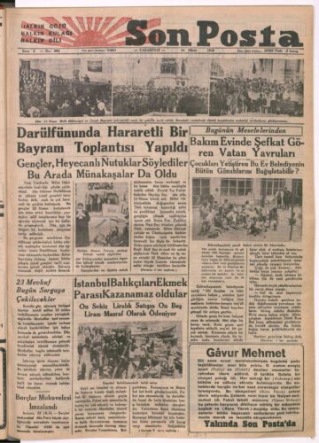 son posta 24 Nisan 1933