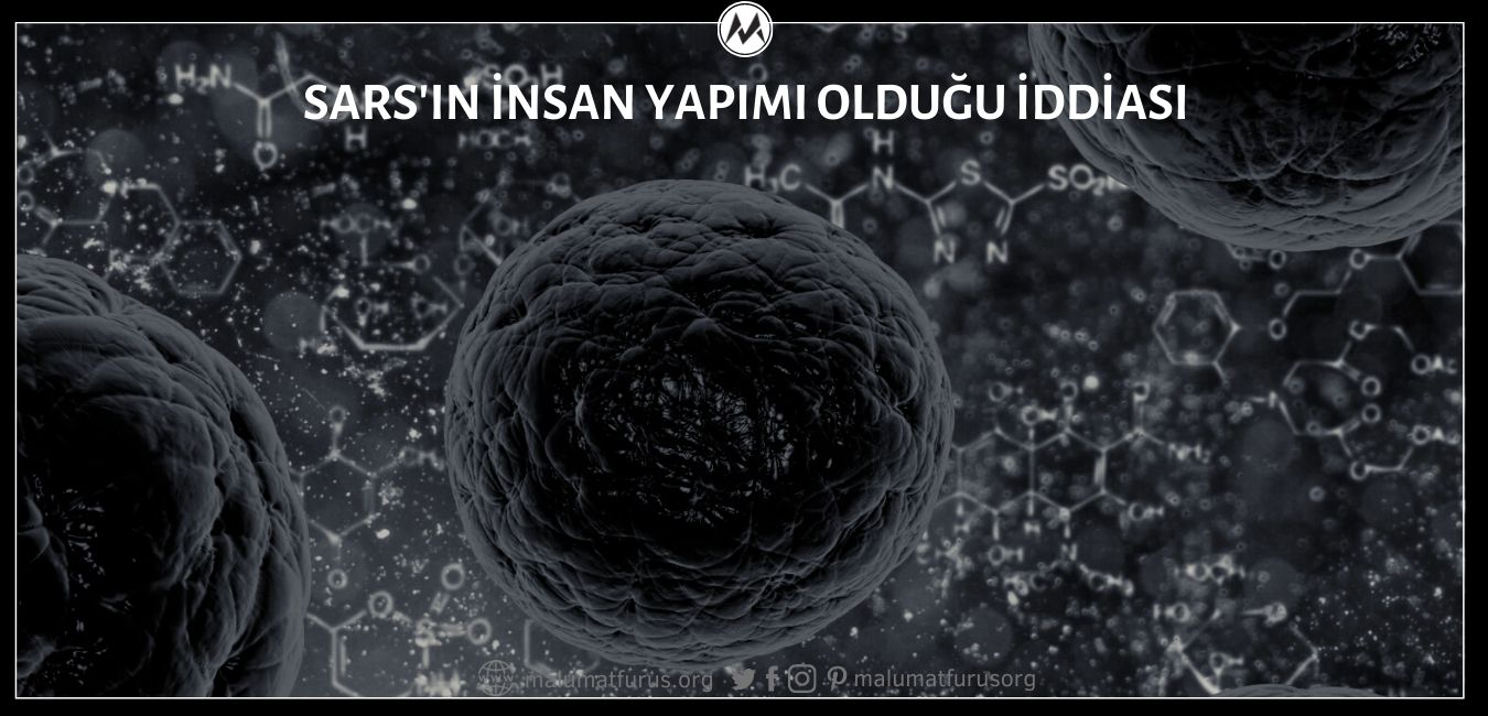 SARS'ın insan yapımı olduğunun şüphe götürmez gerçek olduğu iddiası asılsız. SARS gibi koronavirüslerin ilk kaynağının hayvanlardır. SARS'ın bioterörizmle ilgisi olduğuna dair bir emare olmadığı gibi bu yönde bir delil ortaya konulamamıştır.