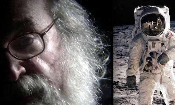 Stanley Kubrick'in Apollo 11 misyonunun Ay'daki görüntülerini kendisinin çektiğini itiraf ettiği röportaj olduğu iddiasıyla paylaşılan video kaydından bir kare