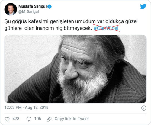 Şu göğüs kafesimi genişleten umudum varoldukça