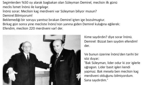 suleyman demirel ismet inonu merdiven