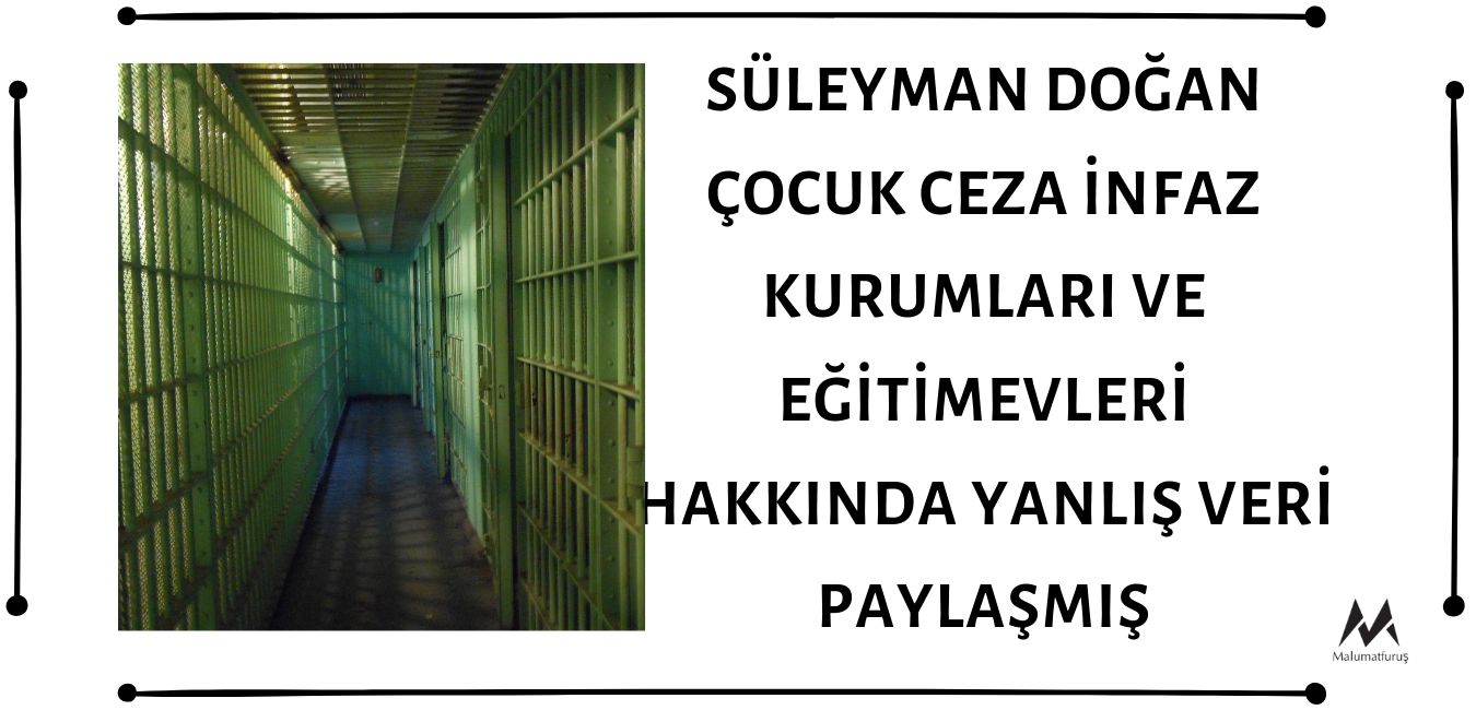 Süleyman Doğan'ın Çocuk Ceza İnfaz Kurumları ve Eğitimevleri Hakkında Paylaştığı İstatistikler Yanlış